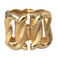 Gold Tone Vintage Clamper Twisted Loop Bangle Bracelet