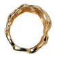 Gold Tone Vintage Clamper Twisted Loop Bangle Bracelet