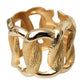 Gold Tone Vintage Clamper Twisted Loop Bangle Bracelet