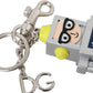 Multicolor Astronaut Space Metal Logo Keyring Keychain