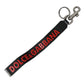 Red DG Logo Rubber Silver Tone Metal Keyring Keychain