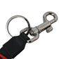 Red DG Logo Rubber Silver Tone Metal Keyring Keychain