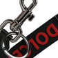 Red DG Logo Rubber Silver Tone Metal Keyring Keychain