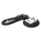 Black White Rubber DG Logo Round Metal Keyring Keychain