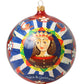 Multicolor Carretto Print Round Ornament Christmas Ball