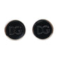 Silver Plated Brass Round Pin DG Logo Cufflinks