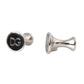 Silver Plated Brass Round Pin DG Logo Cufflinks