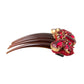 Gold Brass Crystal Jewelry Brooch Hair Pin