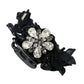 Black Plastic Crystal Jewelry Brooch Hair Pin
