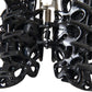 Black Plastic Crystal Jewelry Brooch Hair Pin