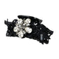 Black Plastic Crystal Jewelry Brooch Hair Pin