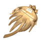 Gold Brass Leaf Crystal Embellished Brooch Pin