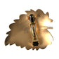Gold Brass Leaf Embellished Jewelry Brooch Hair Pin