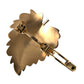Gold Brass Leaf Embellished Jewelry Brooch Hair Pin