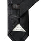 Men Black 100% Silk Fantasy Classic Men Tie