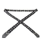 Black White Patterned 100% Silk Adjustable Tie