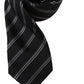 Black White Stripes Silk Adjustable Tie