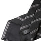 Black White Stripes Silk Adjustable Tie