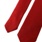 Red Solid Silk Adjustable Tie Men