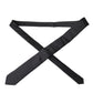 Black Solid Silk Adjustable Tie Men