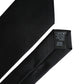 Black Solid Silk Adjustable Tie Men