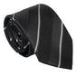 Black White Stripes Silk Adjustable Tie