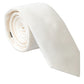 White Solid 100% Silk Adjustable Tie
