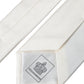 White Solid 100% Silk Adjustable Tie