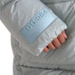 Light Blue Quilted Hooded Puffer Jacket Men