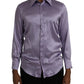 Purple Satin Silk Formal Dress MARTINI Shirt