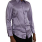 Purple Satin Silk Formal Dress MARTINI Shirt
