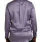 Purple Satin Silk Formal Dress MARTINI Shirt
