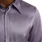 Purple Satin Silk Formal Dress MARTINI Shirt