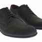 Elegant Green Leather Derby Shoes