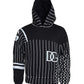 Black Patchwork Hooded Sweatshirt Sweater