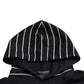 Black Patchwork Hooded Sweatshirt Sweater