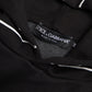 Black Patchwork Hooded Sweatshirt Sweater