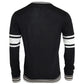 Black White Guitar Print Silk Pullover Sweater