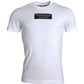 White Cotton DG Applique Men Casual T-shirt