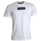 White Cotton DG Applique Men Casual T-shirt