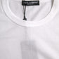 White Cotton Round Neck Short Sleeve T-shirt