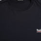 Dark Blue Cotton Logo Crew Neck Short Sleeves T-shirt