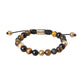 CZ Ball Tiger Eye Stone Copper Beaded Men Bracelet