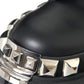 Black Leather Studs Embellished Combat Boots Shoes