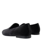 Black Suede Loafers Formal Dress Slip On Shoes