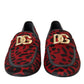 Red Black Leopard DG Loafers Formal Men Shoes