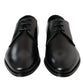 Black Leather Derby Men Formal Shoes Dress