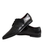 Black Leather Derby Formal Dress Men Shoes