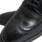 Black Leather Oxford Wingtip Formal Men Shoes