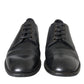 Black Leather Derby Formal Dress Men Shoes